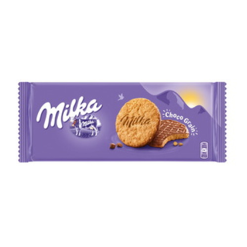 Milka Choco Grūdiniai sausainiai su pienišku šokoladu 126g | Multum