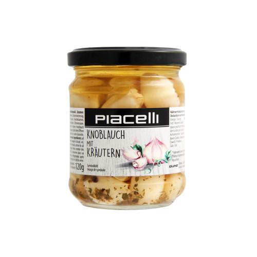 Piacelli česnakai su žalumynais saulėgrąžų aliejuje 190g | Multum