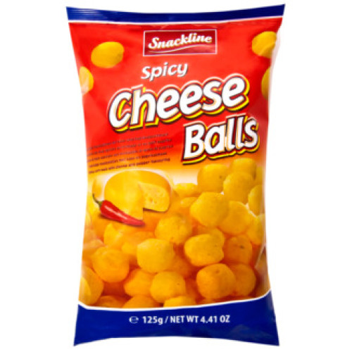 Snackline Aštrūs sūrio rutuliukai 125g | Multum