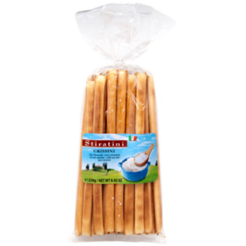 Stiratini Grissini duonos lazdelės su jūros druska 250g | Multum