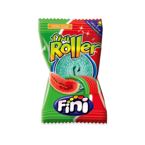 FINI ROLLER WATERMELON želė saldainiai su arbūzo skoniu 25g | Multum