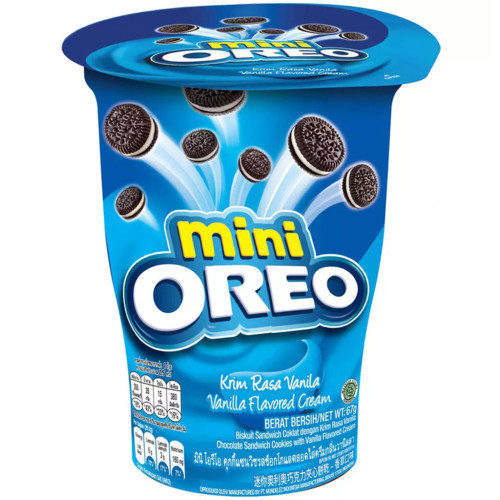 OREO MINI VANILLA sausainiai su vanilinio kremo skoniu 67g | Multum