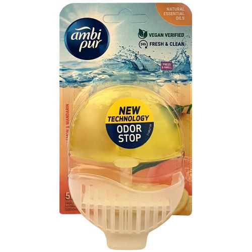 Ambi Pur Lemon Mandarin tualeto dubenėlio nuplovimo blokas 55ml | Multum