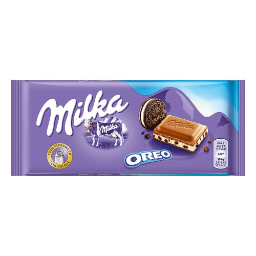 Milka Oreo pieniškas šokoladas su Oreo sausainių gabaliukais 100g | Multum