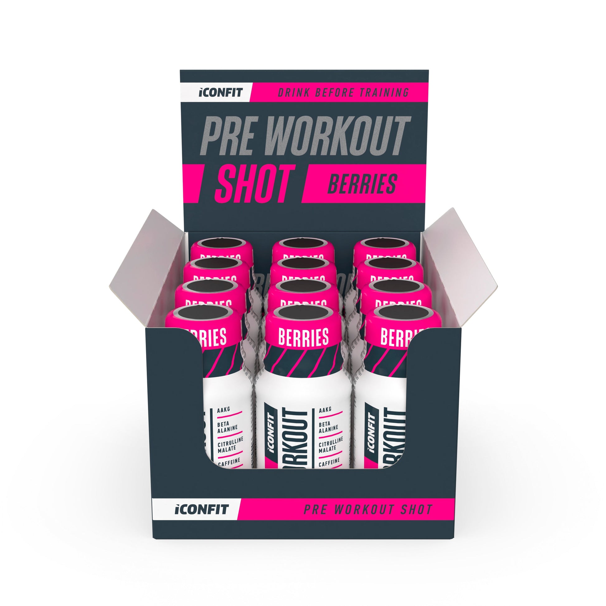 ICONFIT prieš treniruotę uogų skonio gėrimas 60ml | Multum