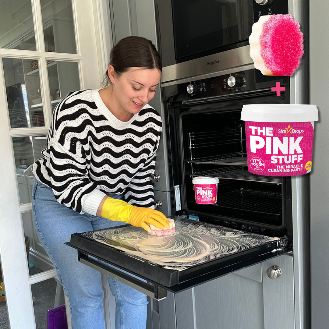 THE PINK STUFF daugiafunkcinė valymo pasta 850g ir dvipusė kempinė | Multum