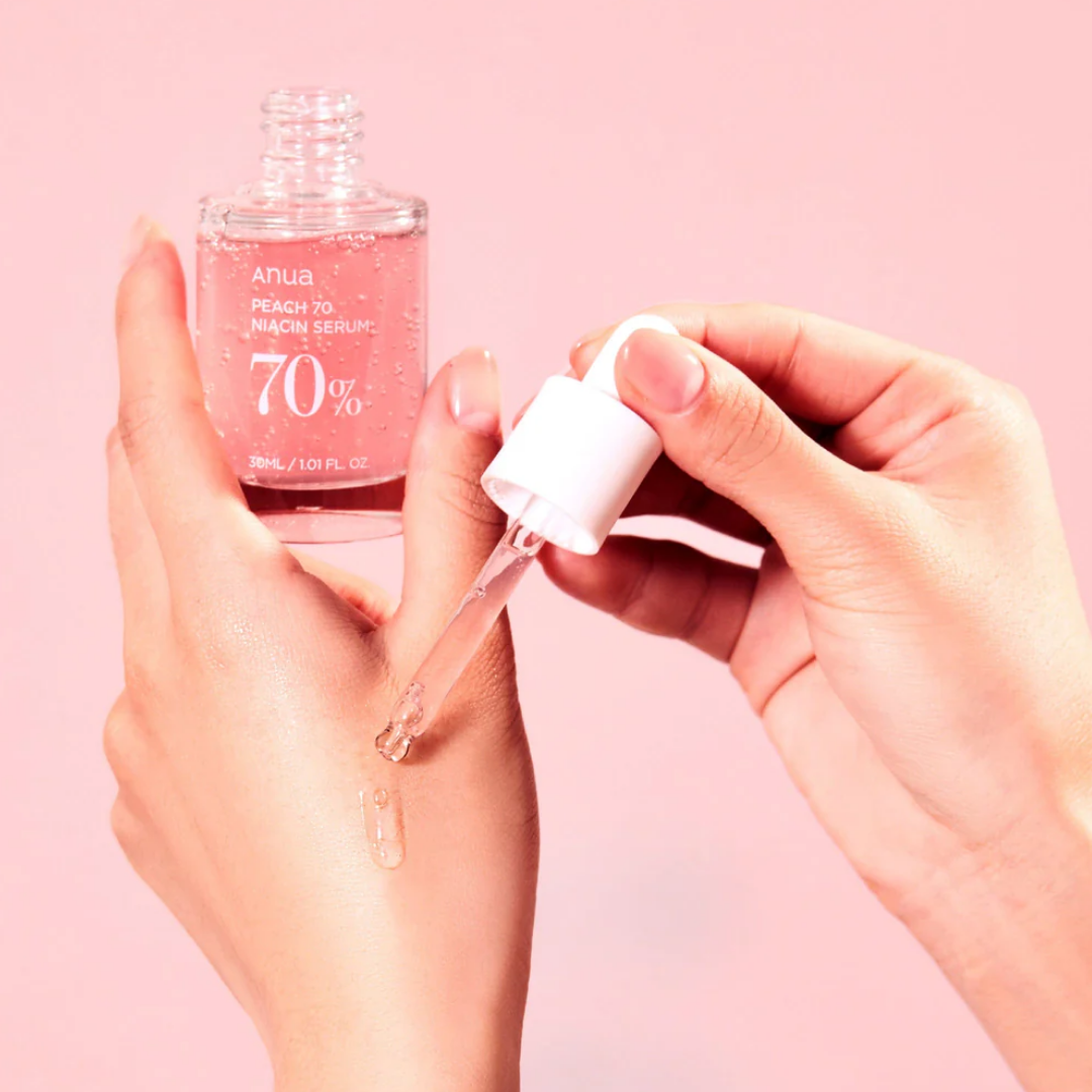 ANUA persikų 70% serumas veido odai su persikų ekstraktu ir niacinamidu 30ml | Multum